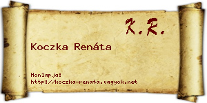 Koczka Renáta névjegykártya