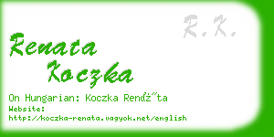 renata koczka business card